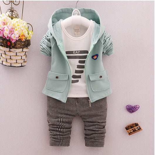 Ensemble Zippé à Rayures – Printemps & Automne
