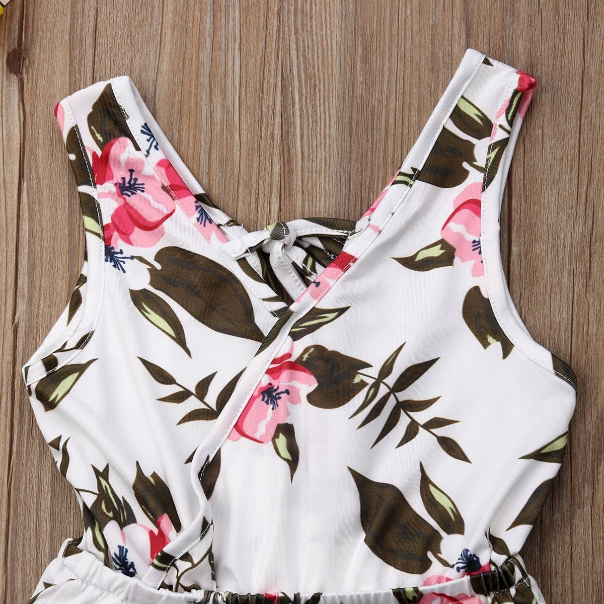 Combinaison Fleurie Sans Manches pour Fille