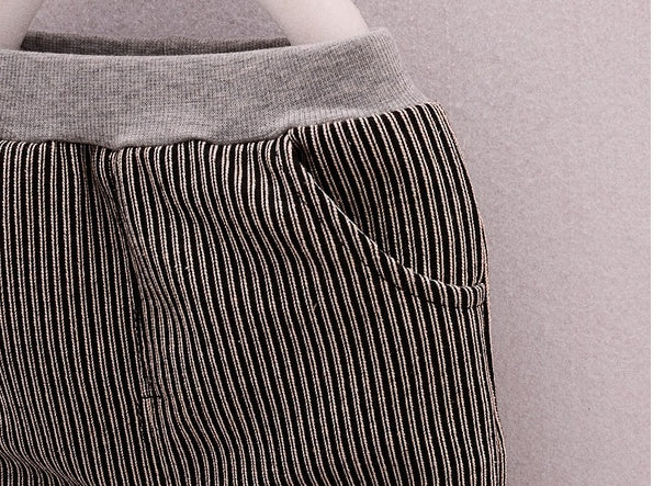 Ensemble Zippé à Rayures – Printemps & Automne