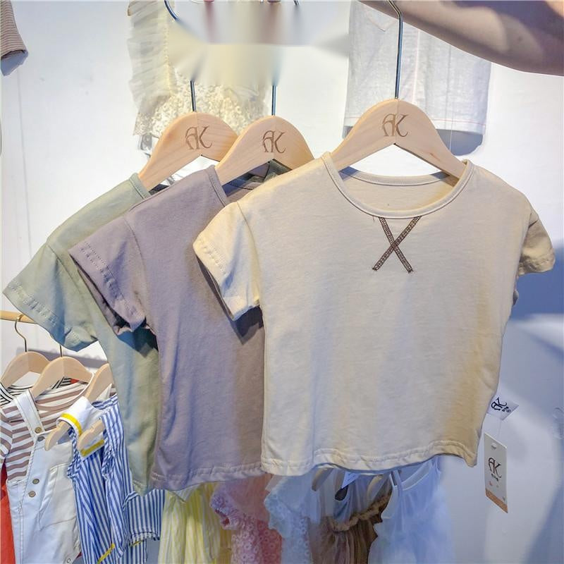 T-shirt à Manches Courtes en Coton pour Bébé