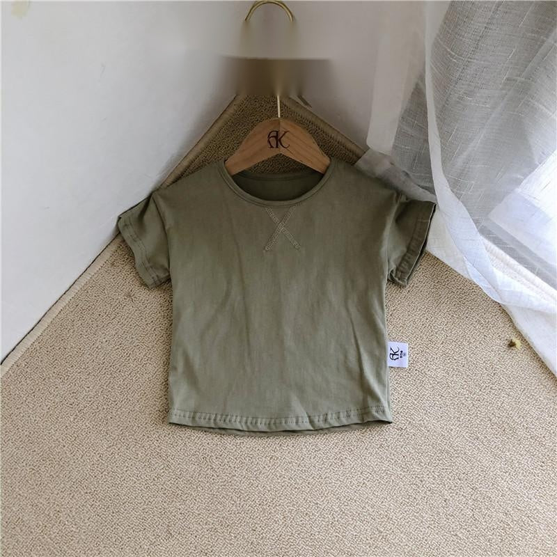 T-shirt à Manches Courtes en Coton pour Bébé