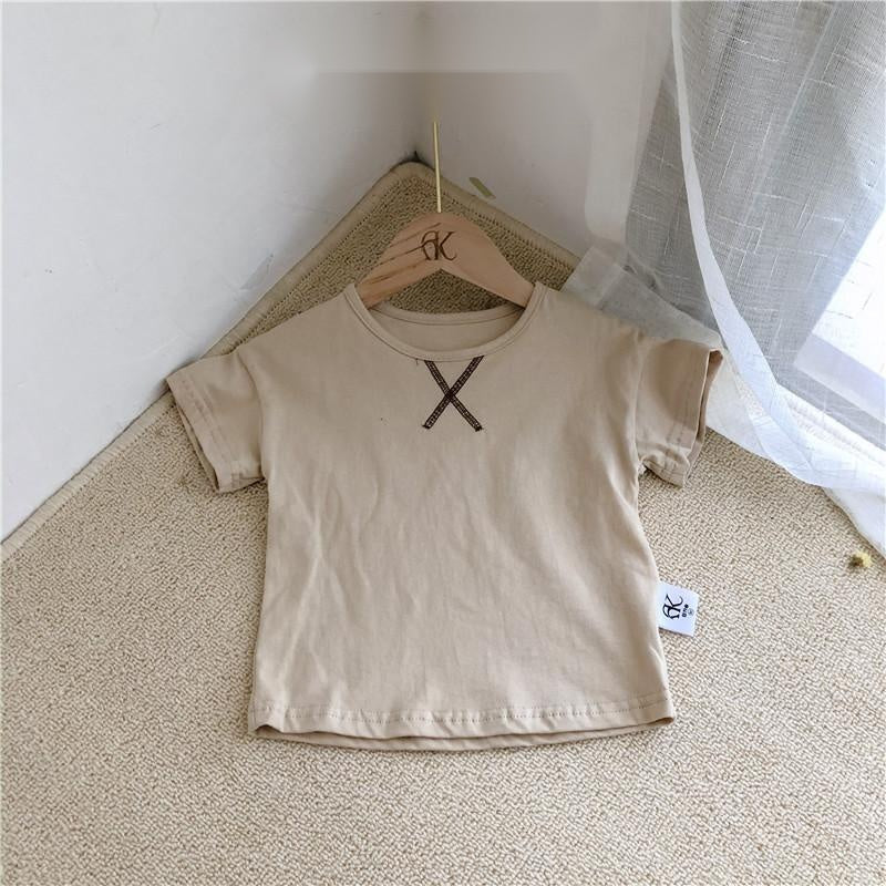 T-shirt à Manches Courtes en Coton pour Bébé