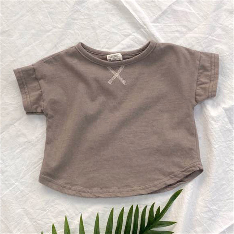 T-shirt à Manches Courtes en Coton pour Bébé