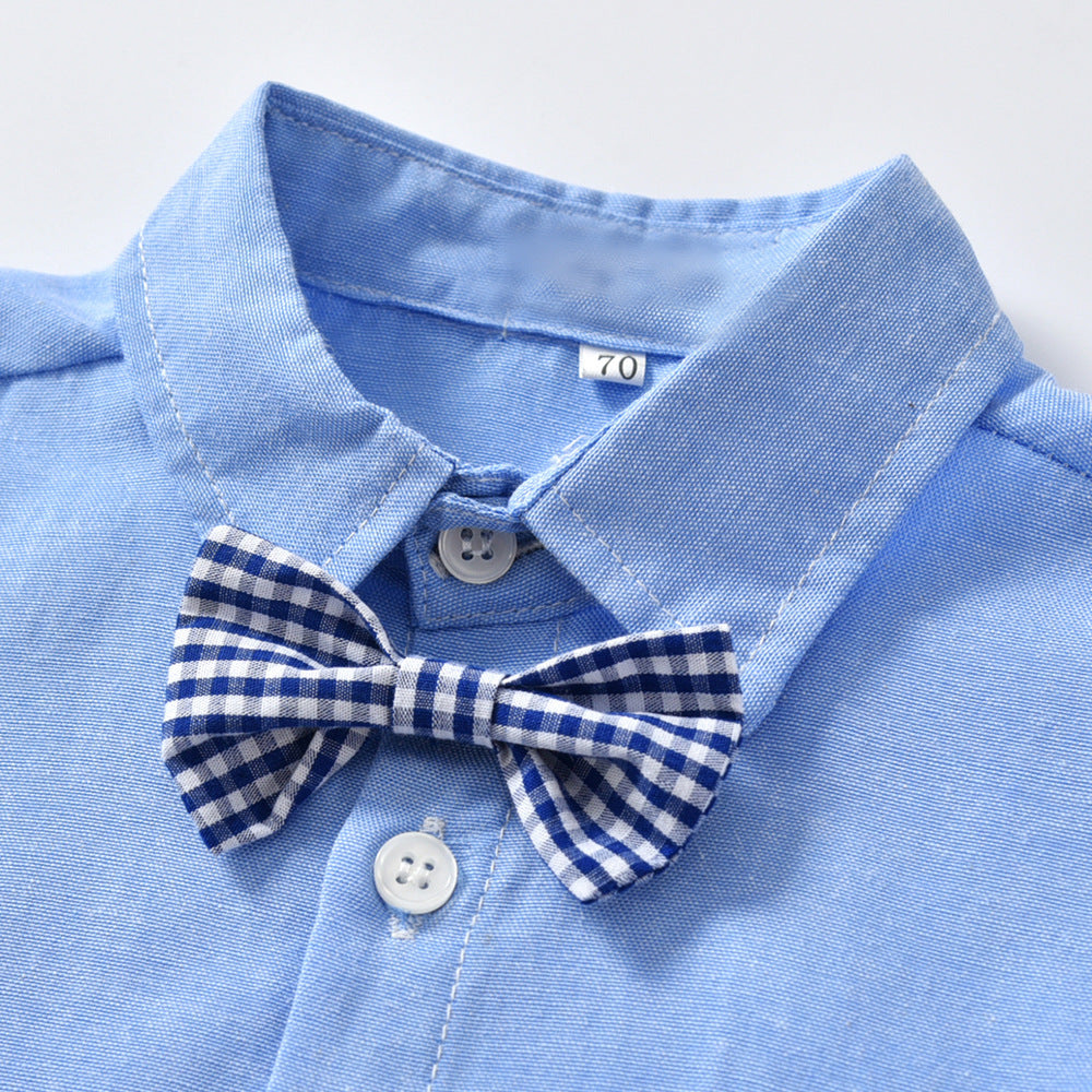 Ensemble Garçon Élégant – Noeud Papillon & Salopette