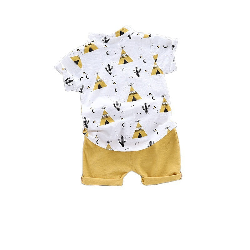 Ensemble Chemise à Col Montant & Short