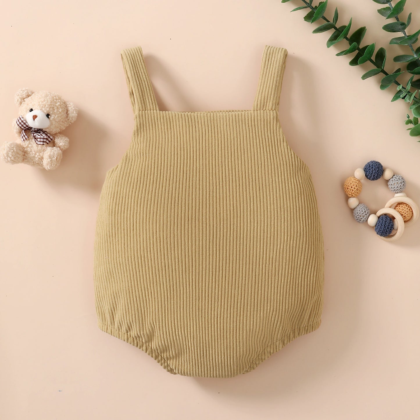 Tablier Débardeur Brodé Ours pour Bébé