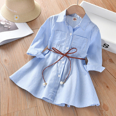 Robe Chemise Enfant à Manches Longues