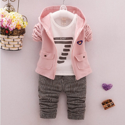 Ensemble Zippé à Rayures – Printemps & Automne