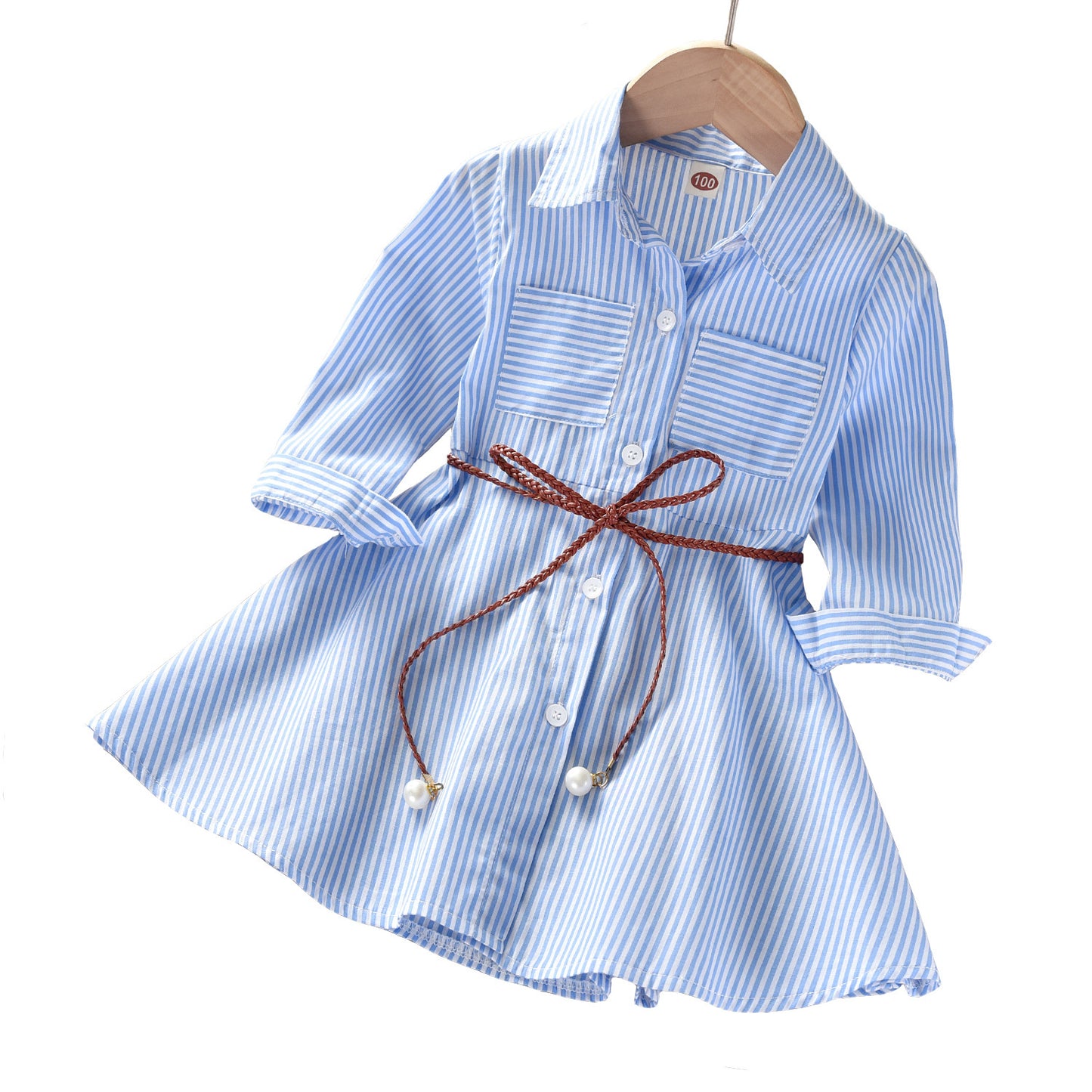Robe Chemise Enfant à Manches Longues
