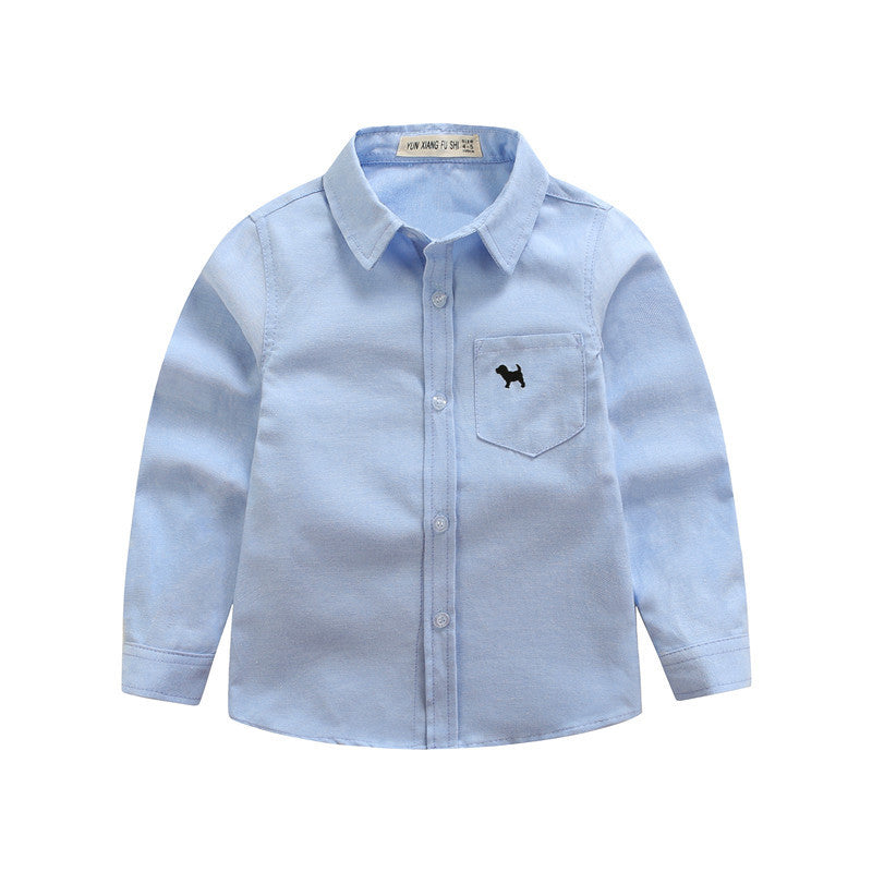 Chemise à Manches Longues en Coton pour Garçon