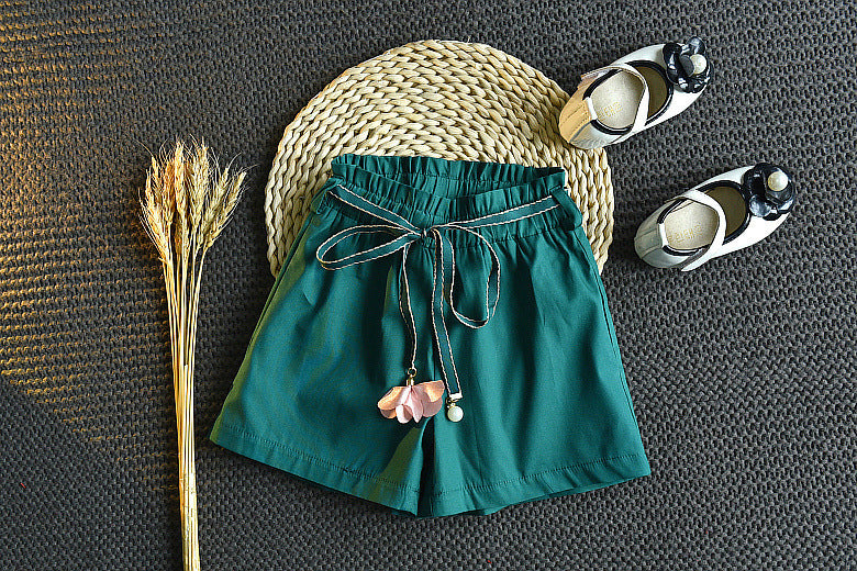 Ensemble 2 Pièces Fille - Haut Fleuri & Short Ample