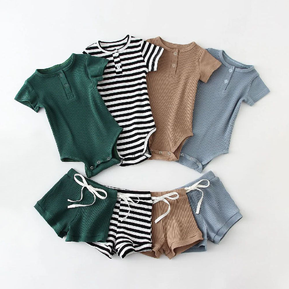 Ensemble Été Tendance - Blouse à Manches Courtes & Short