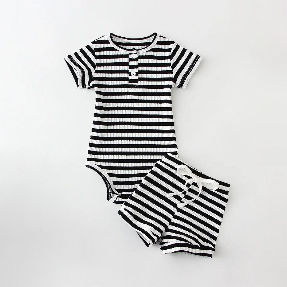 Ensemble Été Tendance - Blouse à Manches Courtes & Short