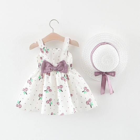 Robe d'Été en Coton à Bretelles pour Fille