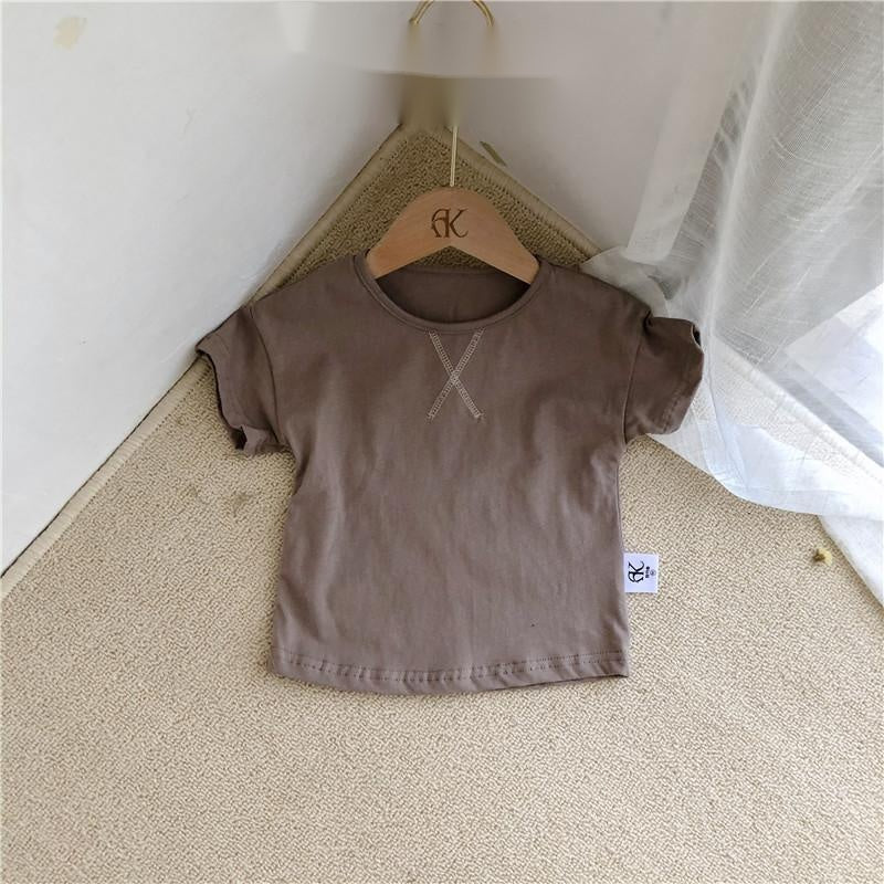 T-shirt à Manches Courtes en Coton pour Bébé