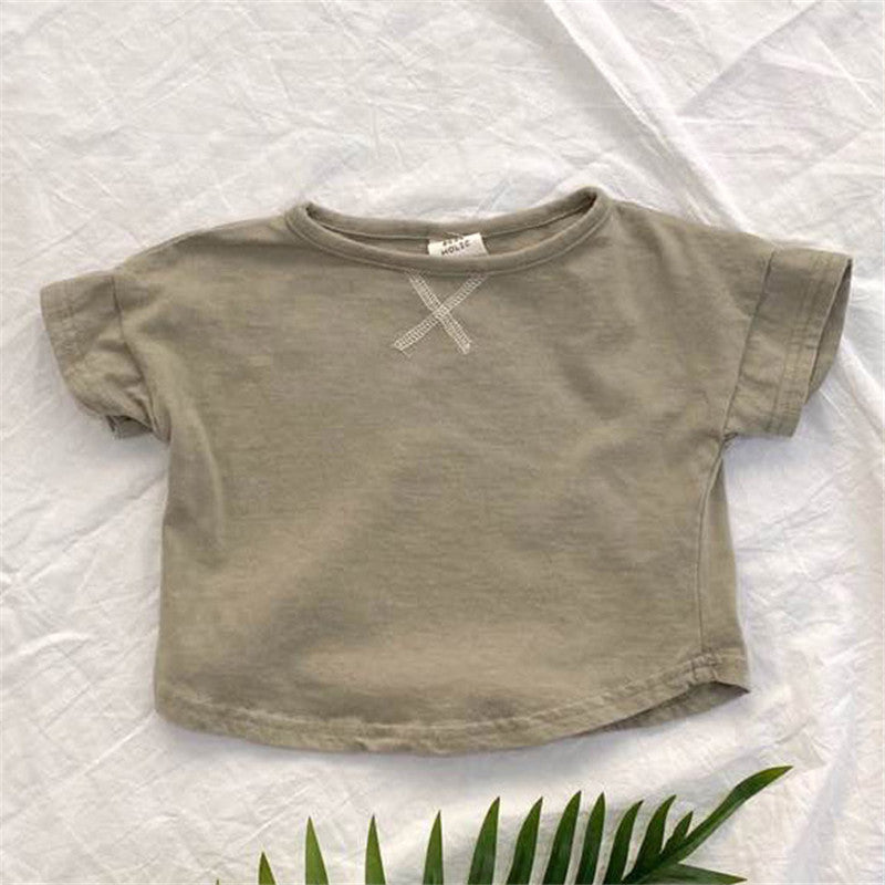 T-shirt à Manches Courtes en Coton pour Bébé