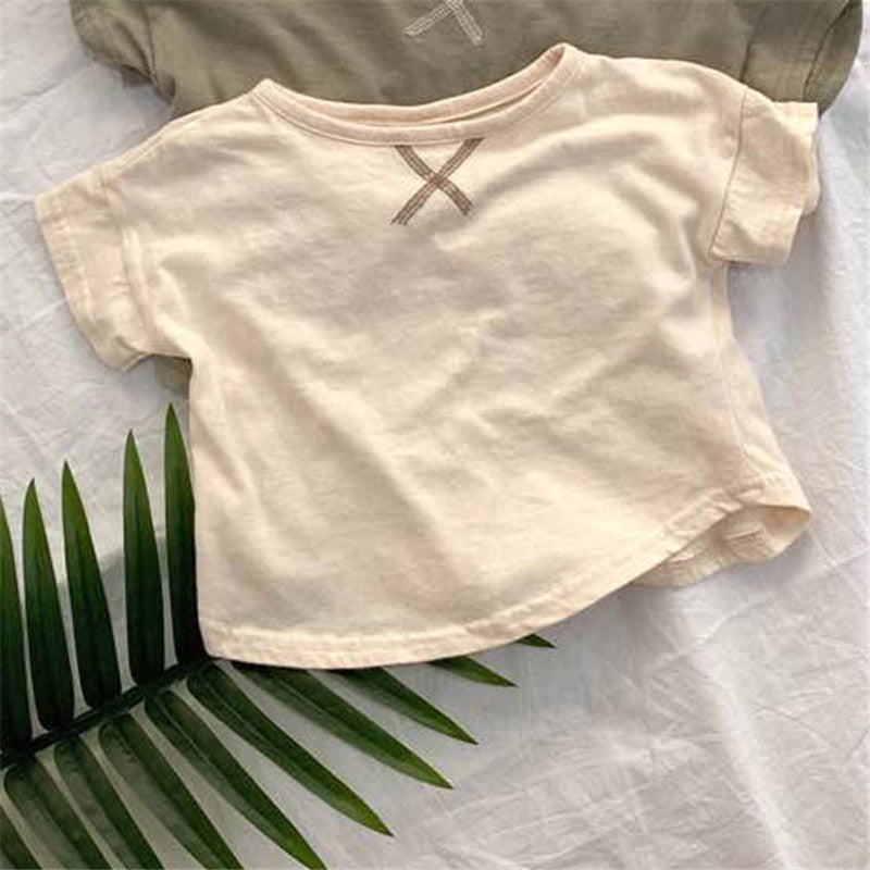T-shirt à Manches Courtes en Coton pour Bébé