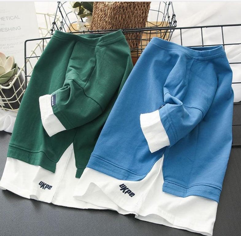 T-shirt à Manches Courtes Effet Deux Pièces pour Garçon