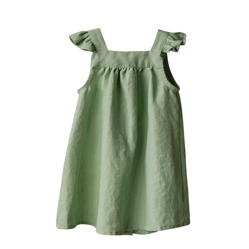 Robe Légère en Lin Sans Manches pour Fille