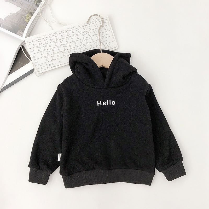 Sweat à Capuche Doublé Velours pour Enfant