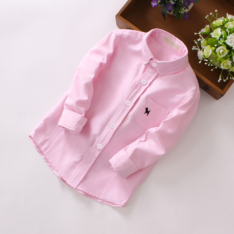 Chemise à Manches Longues en Coton pour Garçon