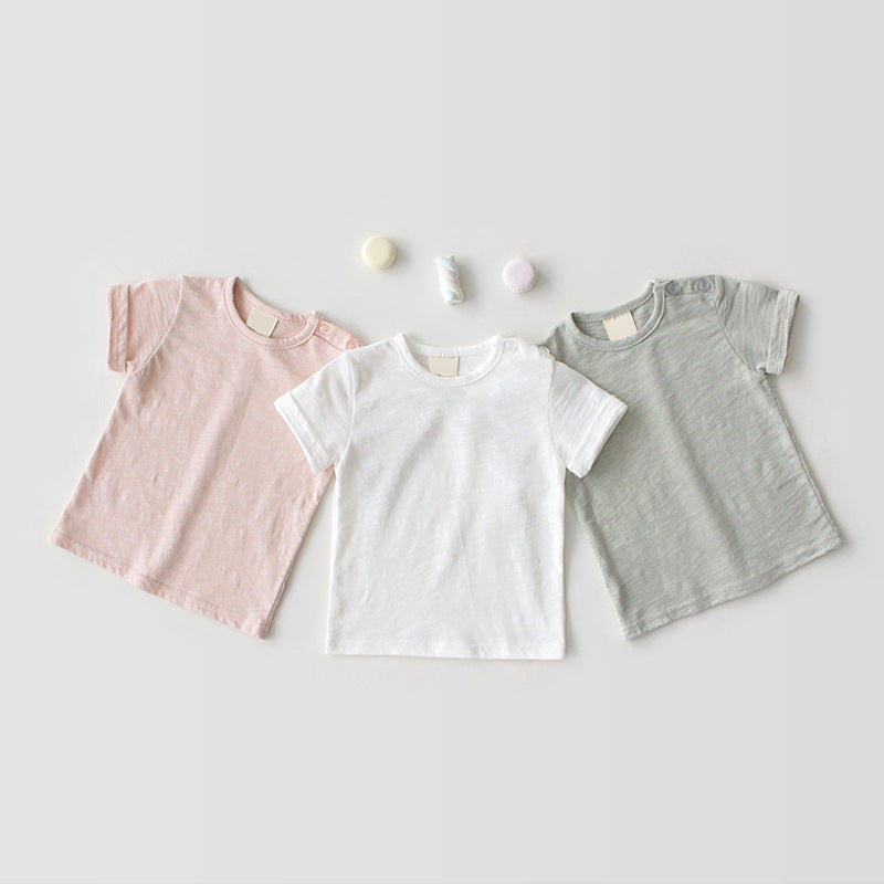 T-shirt en Coton Respirant Effet Slub - Manches Courtes