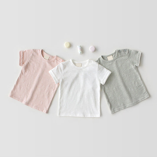T-shirt en Coton Respirant Effet Slub - Manches Courtes