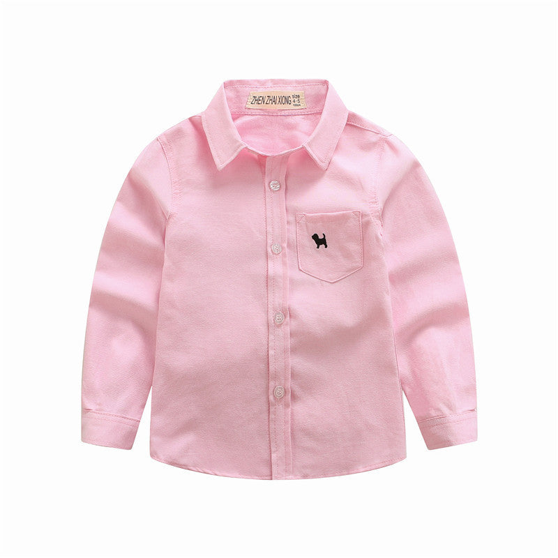 Chemise à Manches Longues en Coton pour Garçon
