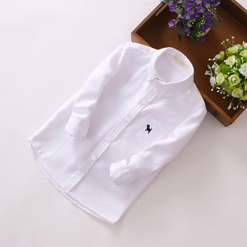 Chemise à Manches Longues en Coton pour Garçon