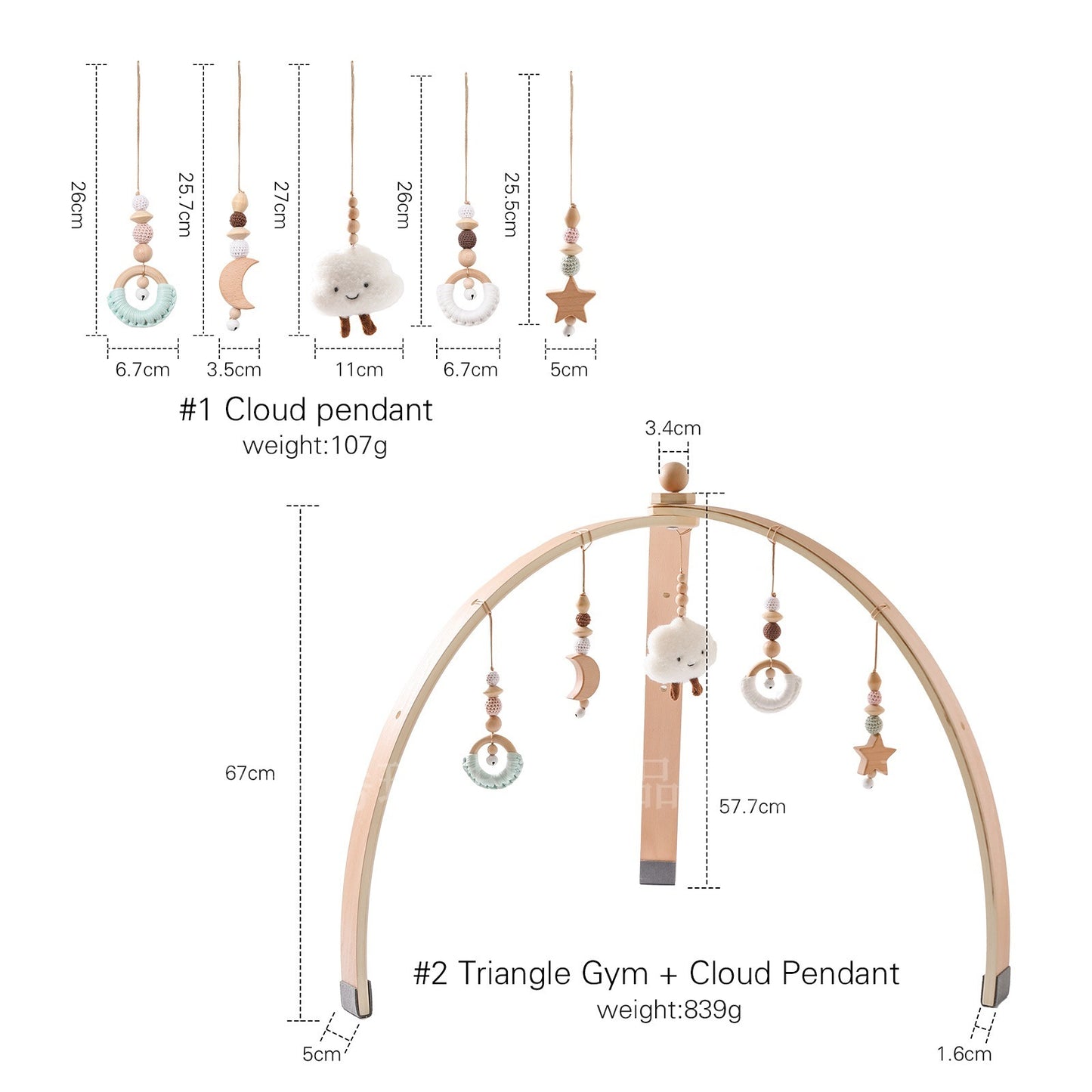 Portique d’Éveil en Bois pour Bébé