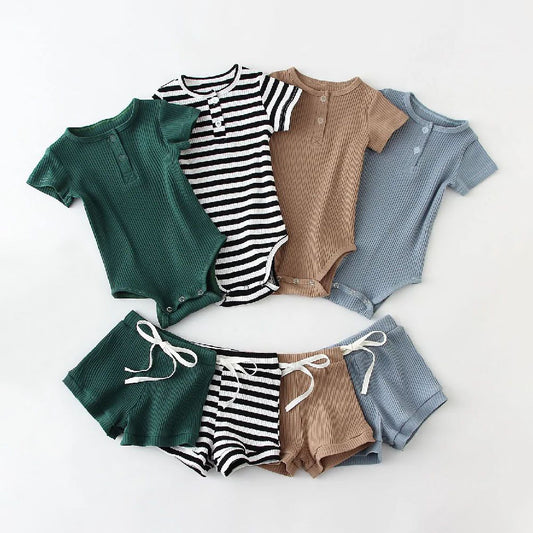 Ensemble Été Tendance - Blouse à Manches Courtes & Short