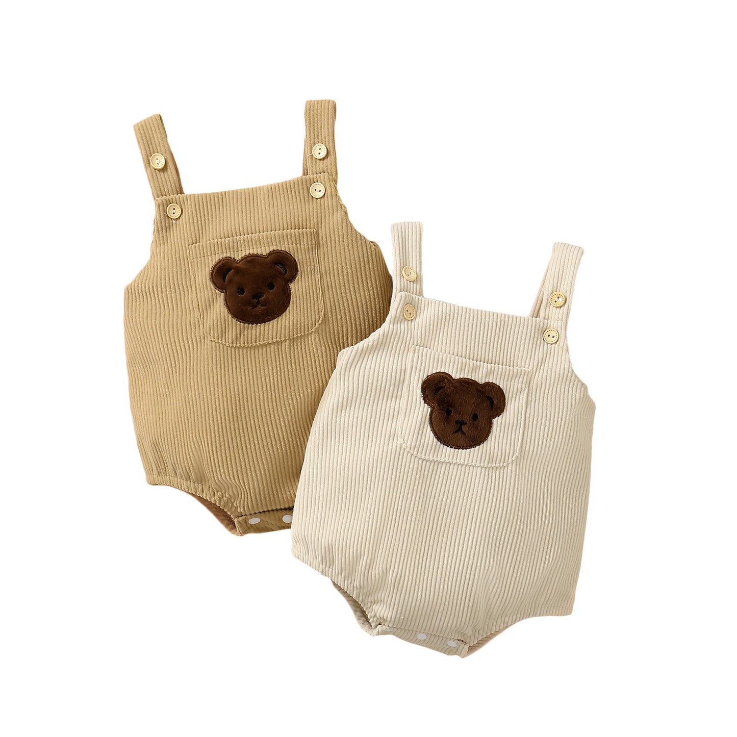 Tablier Débardeur Brodé Ours pour Bébé