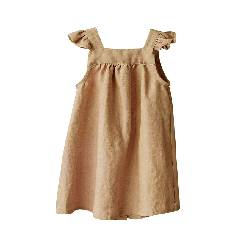 Robe Légère en Lin Sans Manches pour Fille