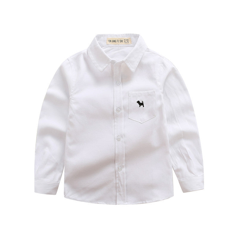 Chemise à Manches Longues en Coton pour Garçon