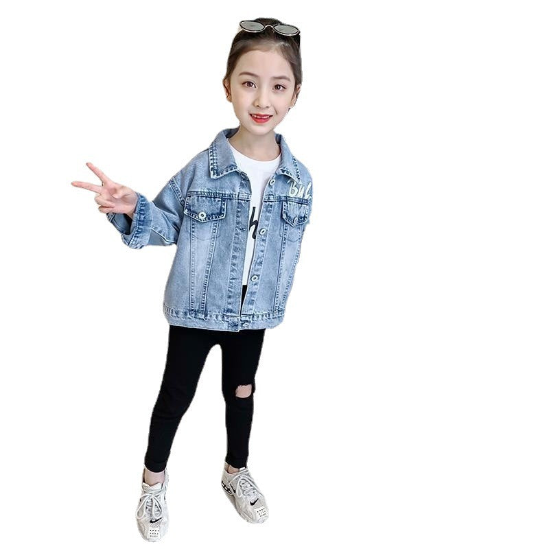 Veste en Jean Cartoon pour Fille
