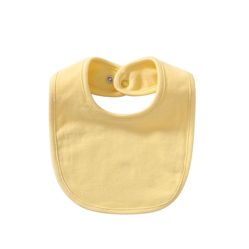 Bavoir Uni en Coton avec Fermeture Cachée